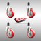 Service Caster 4 Inch 316SS Red Polyurethane Swivel 1-3/8 Inch Expanding Stem Caster Set SCC SCC-SS316EX20S414-PPUB-RED-138-4 - alternate 1